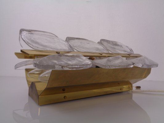 1172.0 Austrian Florida Glass And Brass Sconce By J.T. Kalmar For Kalmar Franken Kg, 1960s photo