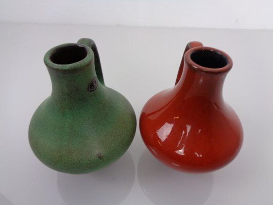Studio Ceramic Model 129/12 Vases By Fritz Van Daalen, Germany, 1960s, Set Of 2 photo vintage