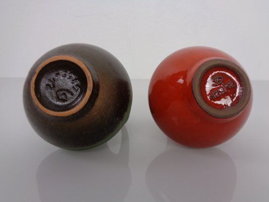 photo furniture Studio Ceramic Model 129/12 Vases By Fritz Van Daalen, Germany, 1960s, Set Of 2
