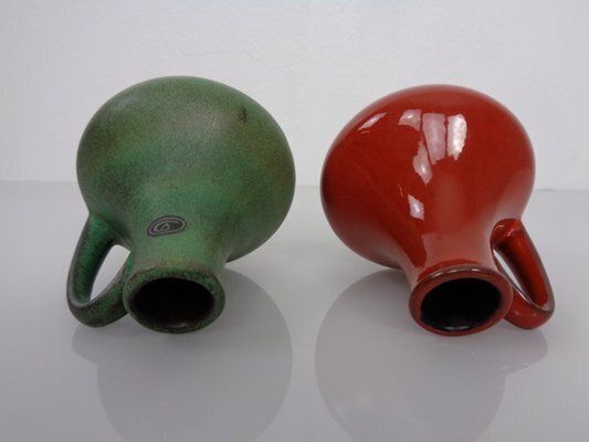 Home Decor Studio Ceramic Model 129/12 Vases By Fritz Van Daalen, Germany, 1960s, Set Of 2 photo