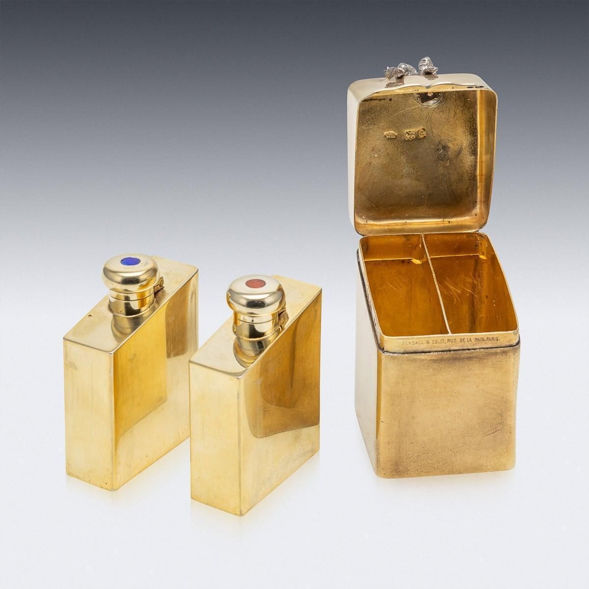 photo furniture 20th Century English 22k Gold Plated Silver Perfume Bottle Box, William Hornby