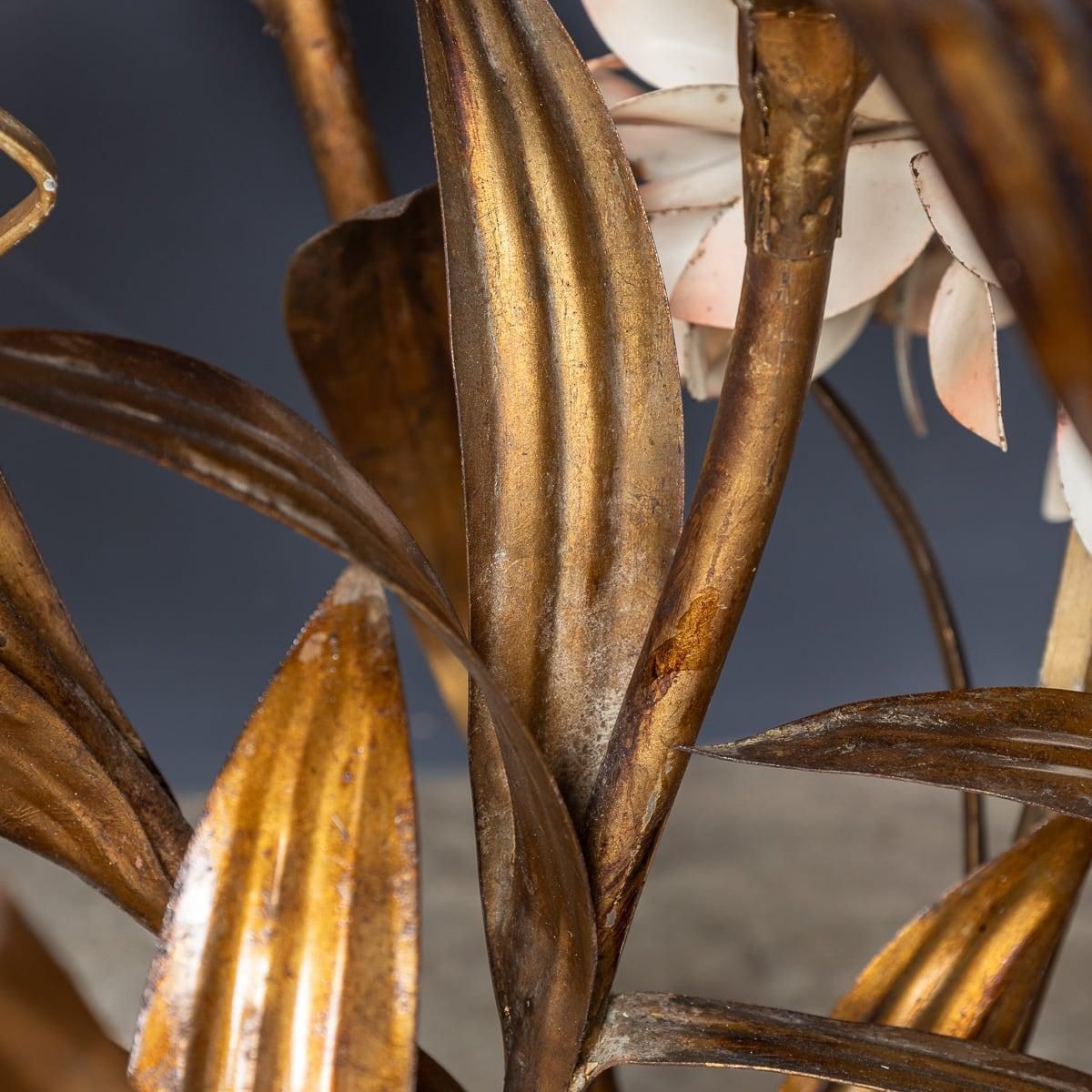 photo buy 20th Century Italian Gilt Metal & Enamel Floor Lamp C.1950