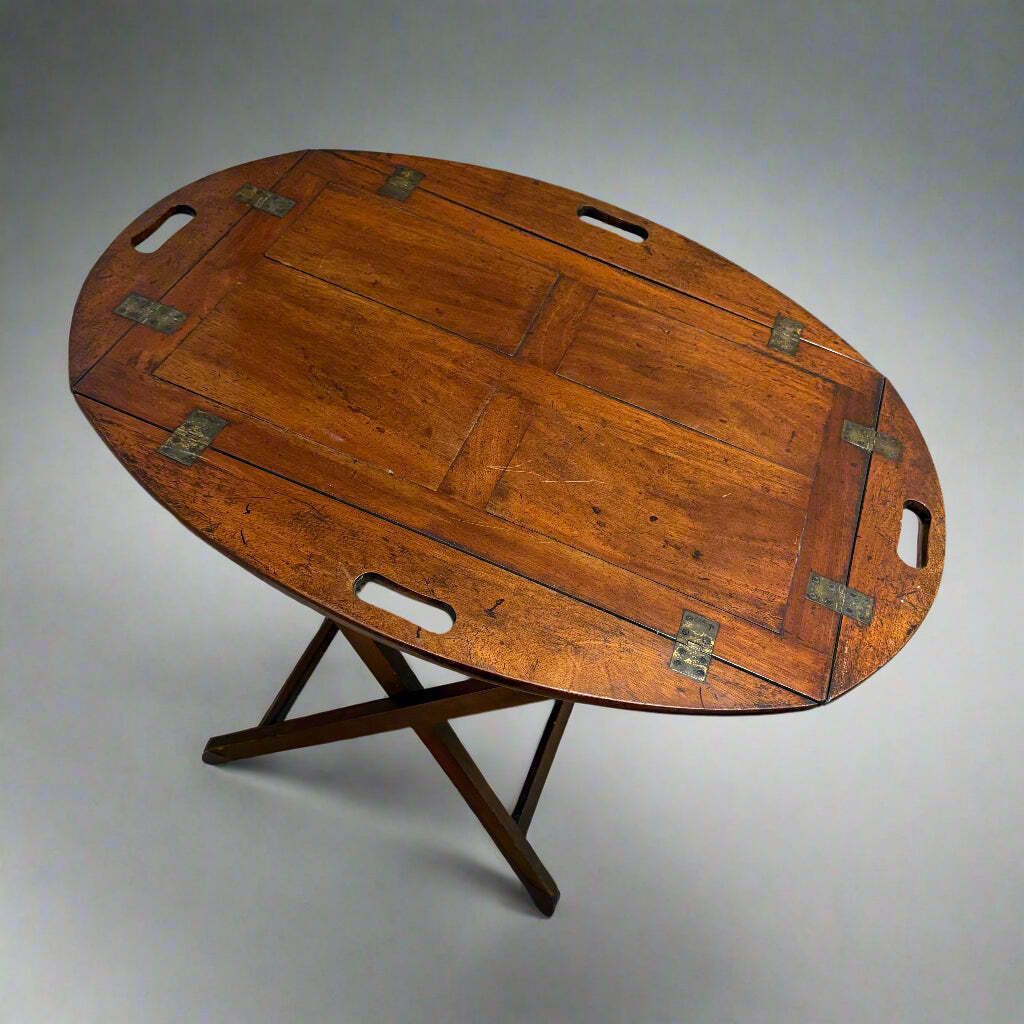 19th Century Mahogany Butlers Tray Circa 1880 photo furniture