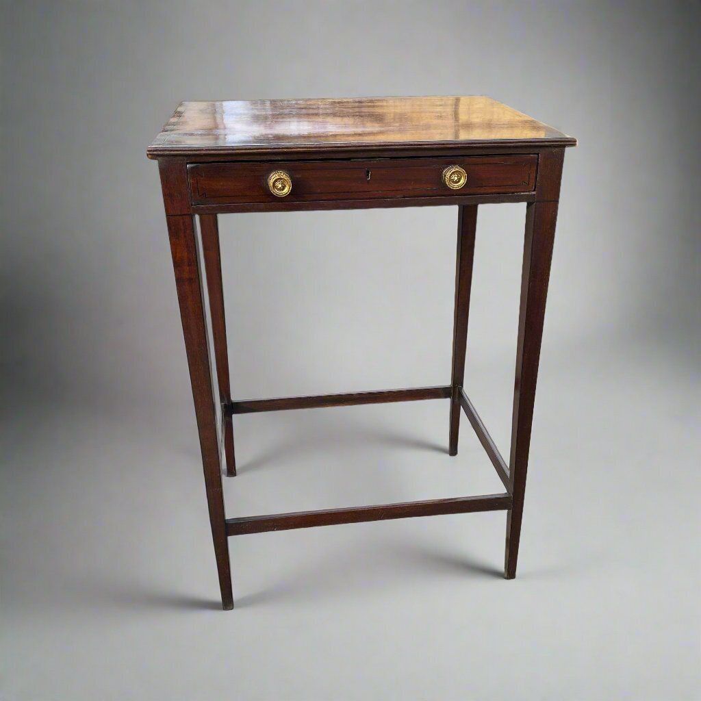 Fine George III Mahogany Ebony Inlaid Side Table Circa 1800