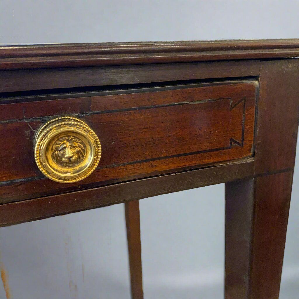 Fine George III Mahogany Ebony Inlaid Side Table Circa 1800 photo for sale