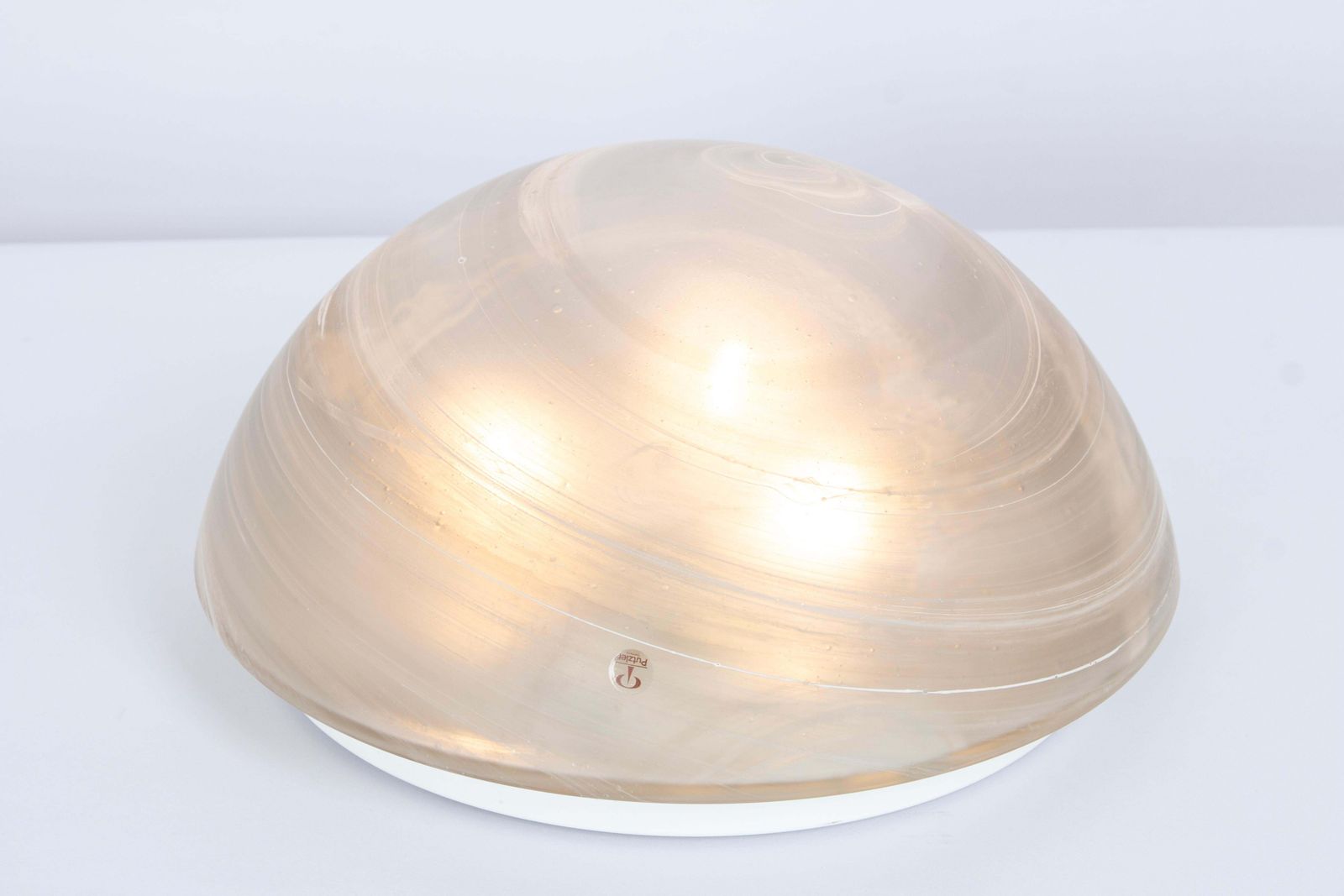 photo furniture 1 Of 8 Large Stunning Glass Flushmount By Peill & Putzler, Germany, 1970s