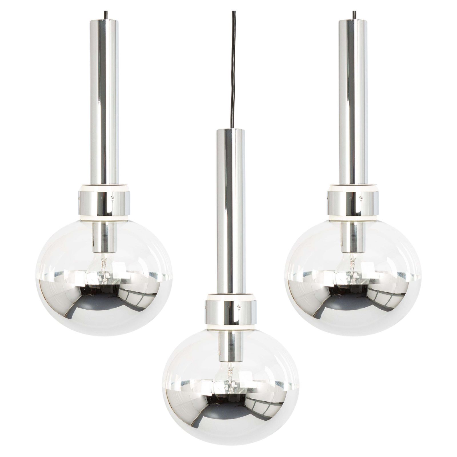 1 Of 3 Large Designer Pendant Light For Staff Leuchten, Germany, 1970s