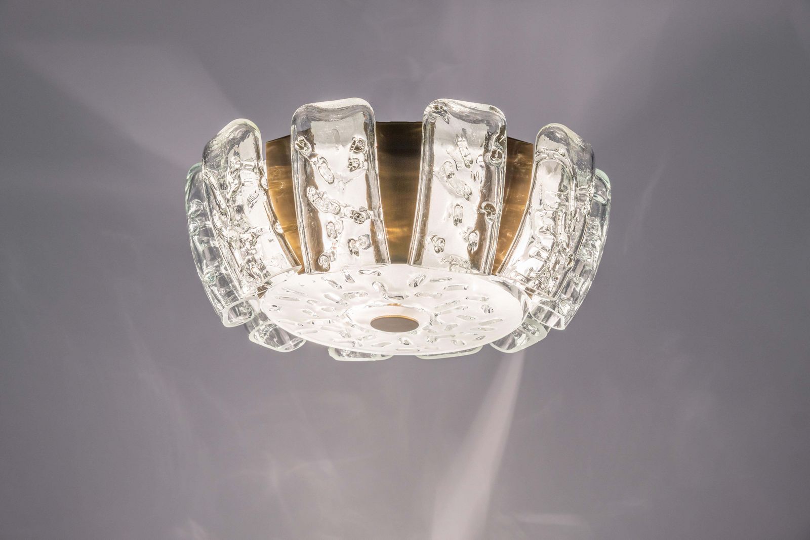 photo furniture 1 Of 3 Petite Stunning Murano Glass Flushmount By Doria, Germany, 1960s