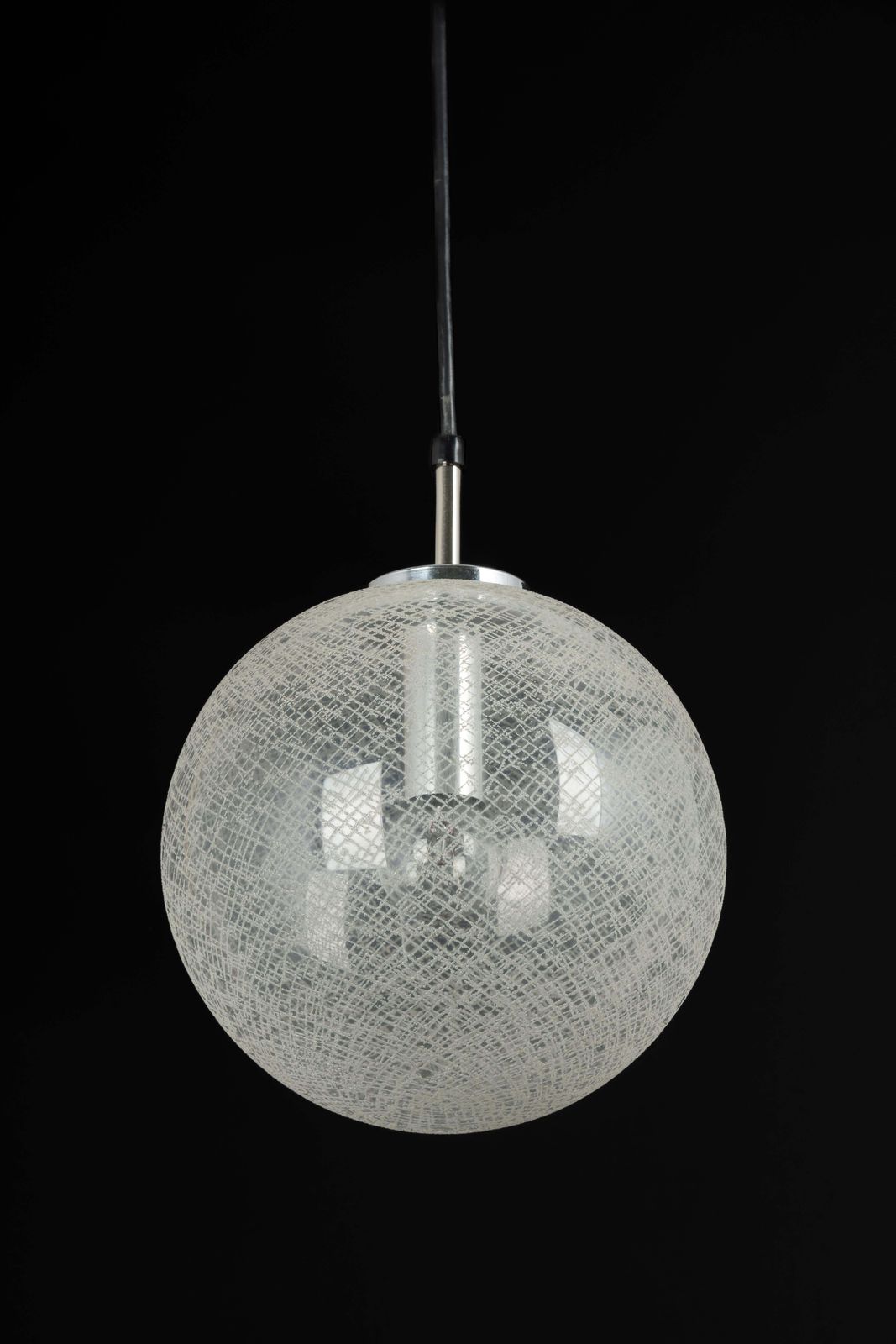 photo for sale 1 Of 12 Petite Limburg Chrome With Glass Ball Pendant, Germany, 1970s