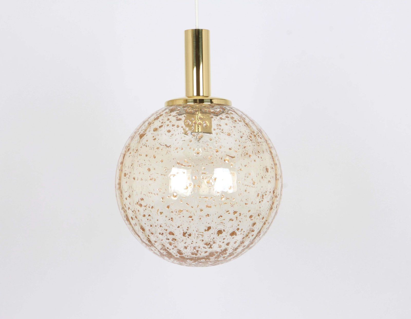 1 Of 2 Large Sputnik Murano Big Ball Pendant Light, Temde, 1970s photo vinterior