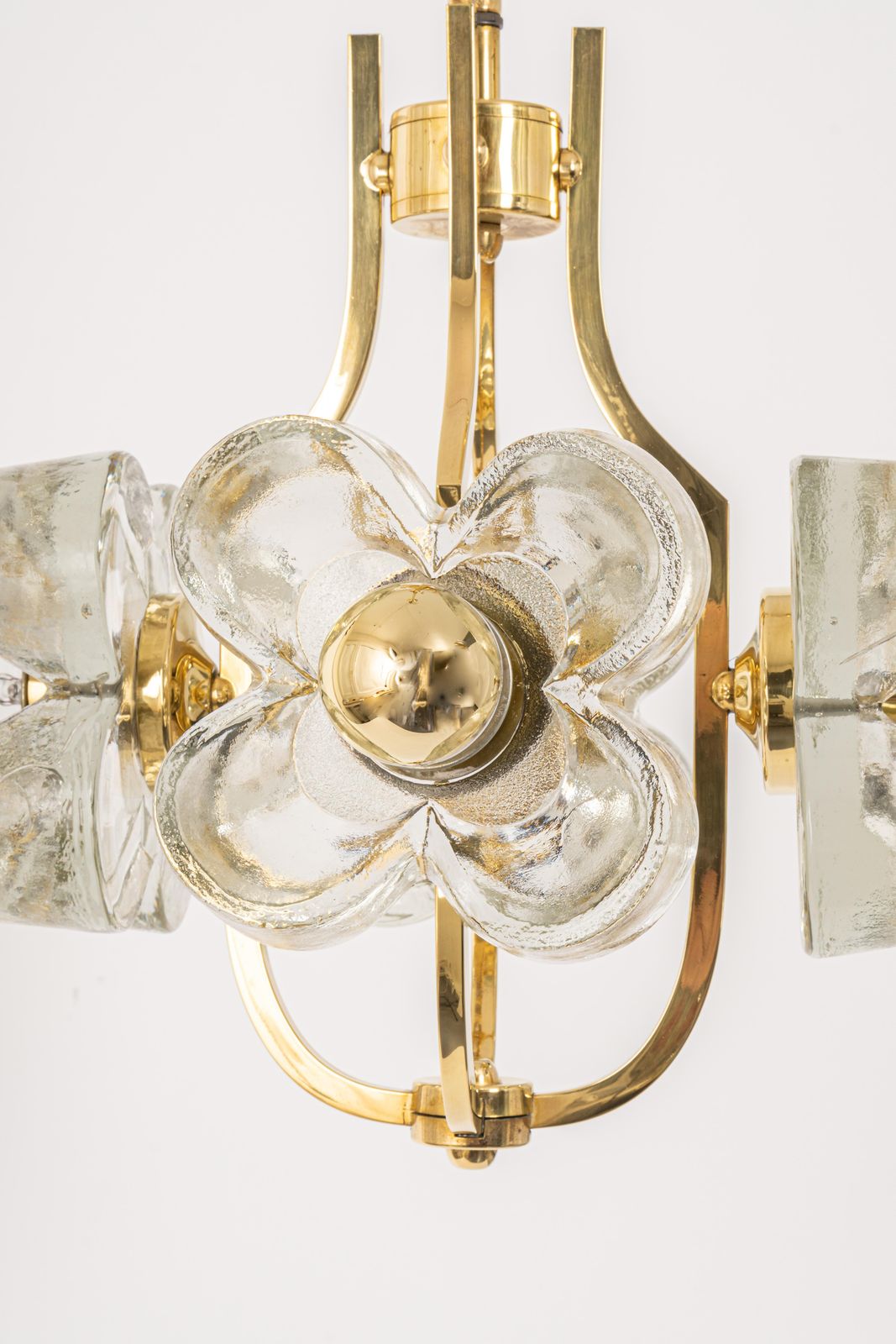 Petite Brass And Crystal Glass Pendant By Sische, Germany, 1970s photo 817.0