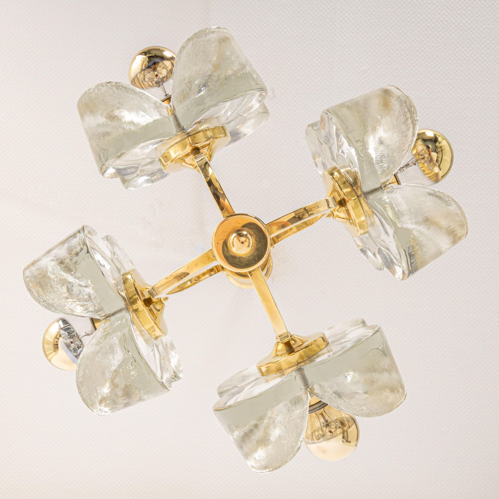 Petite Brass And Crystal Glass Pendant By Sische, Germany, 1970s photo vinterior