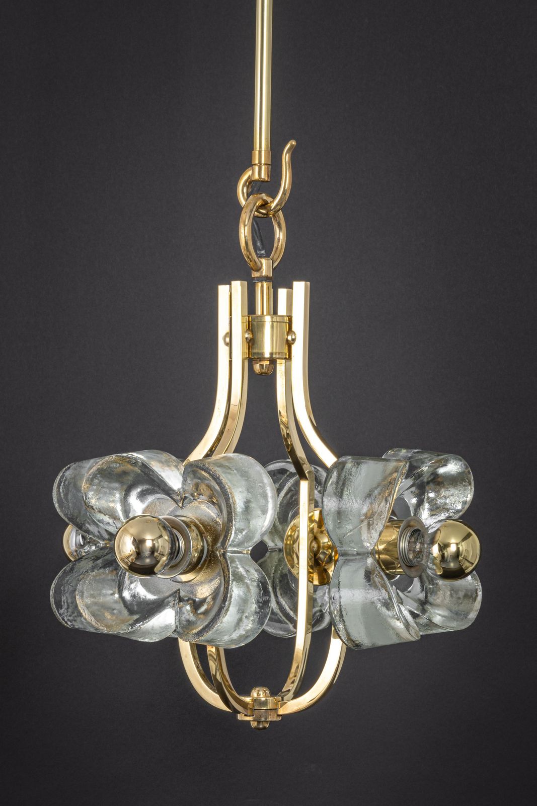 photo furniture Petite Brass And Crystal Glass Pendant By Sische, Germany, 1970s