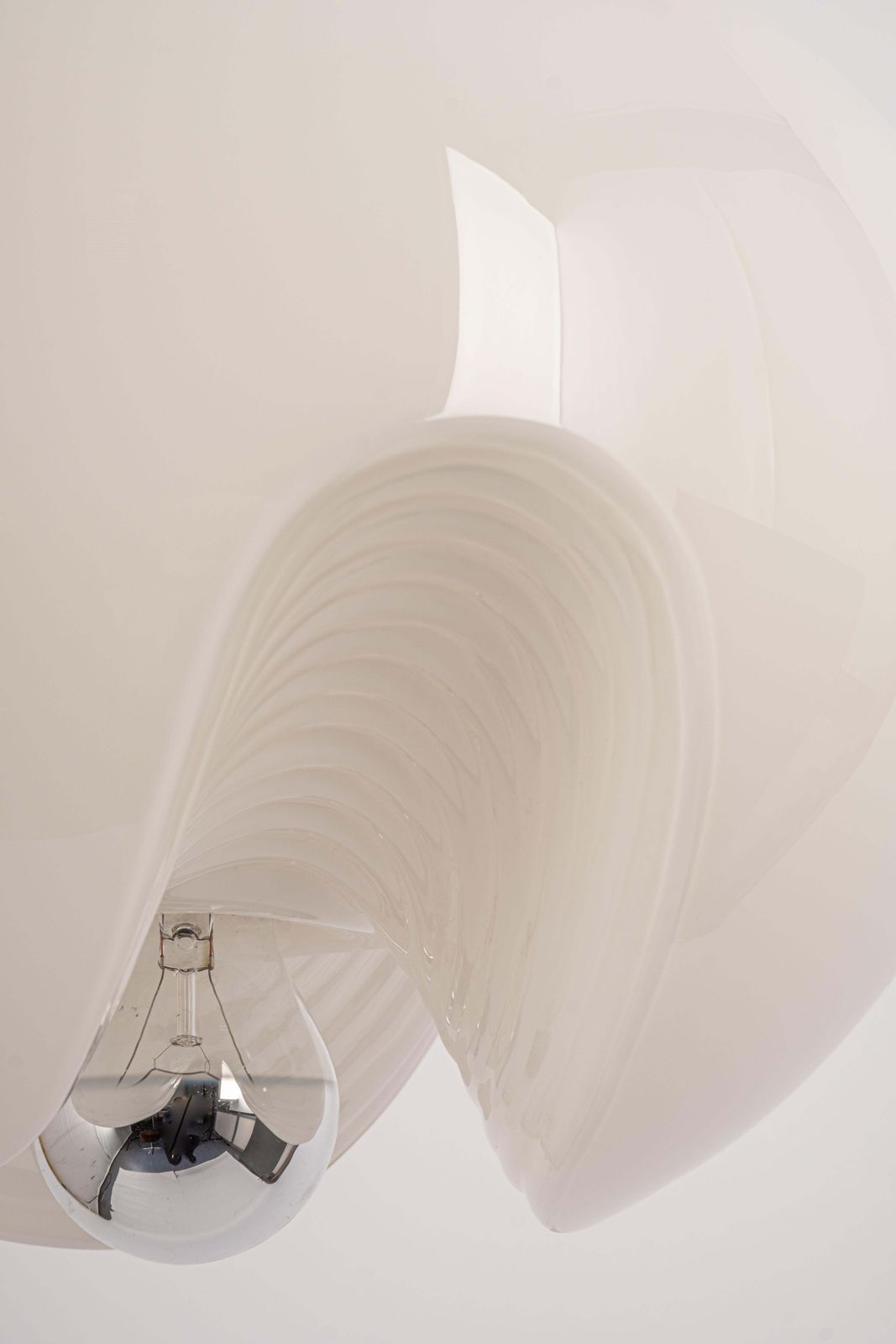 photo furniture 1 Of 3 Large Opal Glass Pendant Light By Peill & Putzler, Germany, 1970s