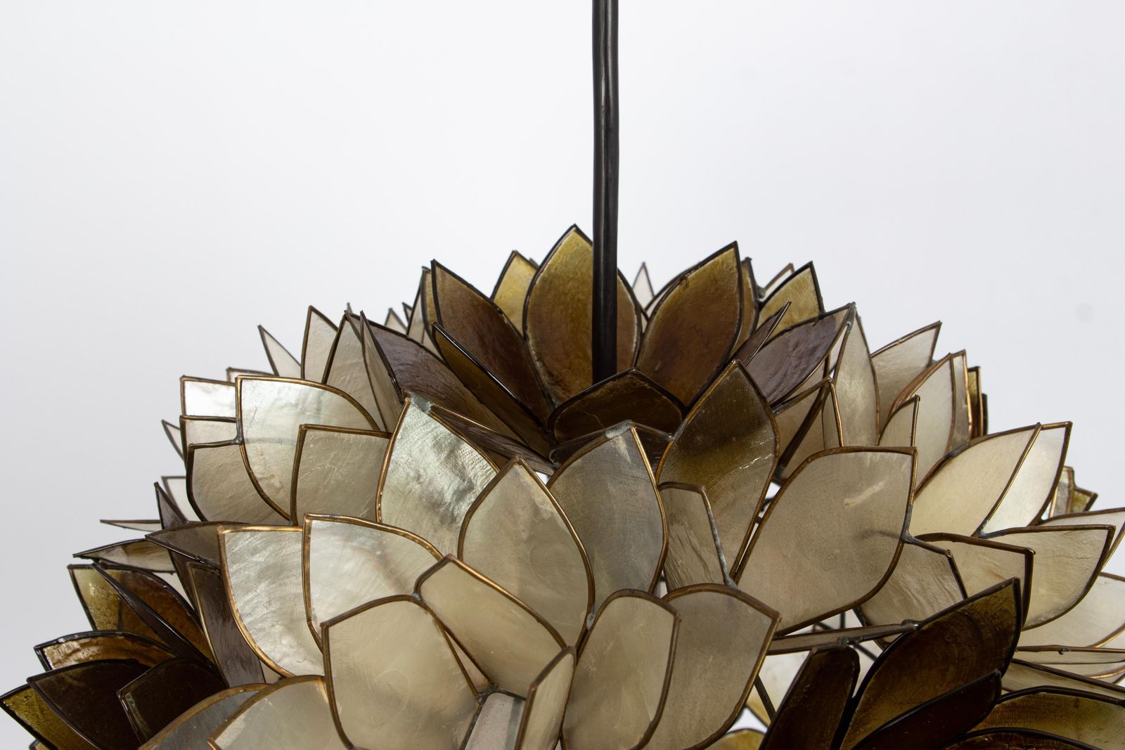 photo furniture 1 Of 6 Capiz Shell Lotus Ball Chandelier Pendant Light Germany, 1960s