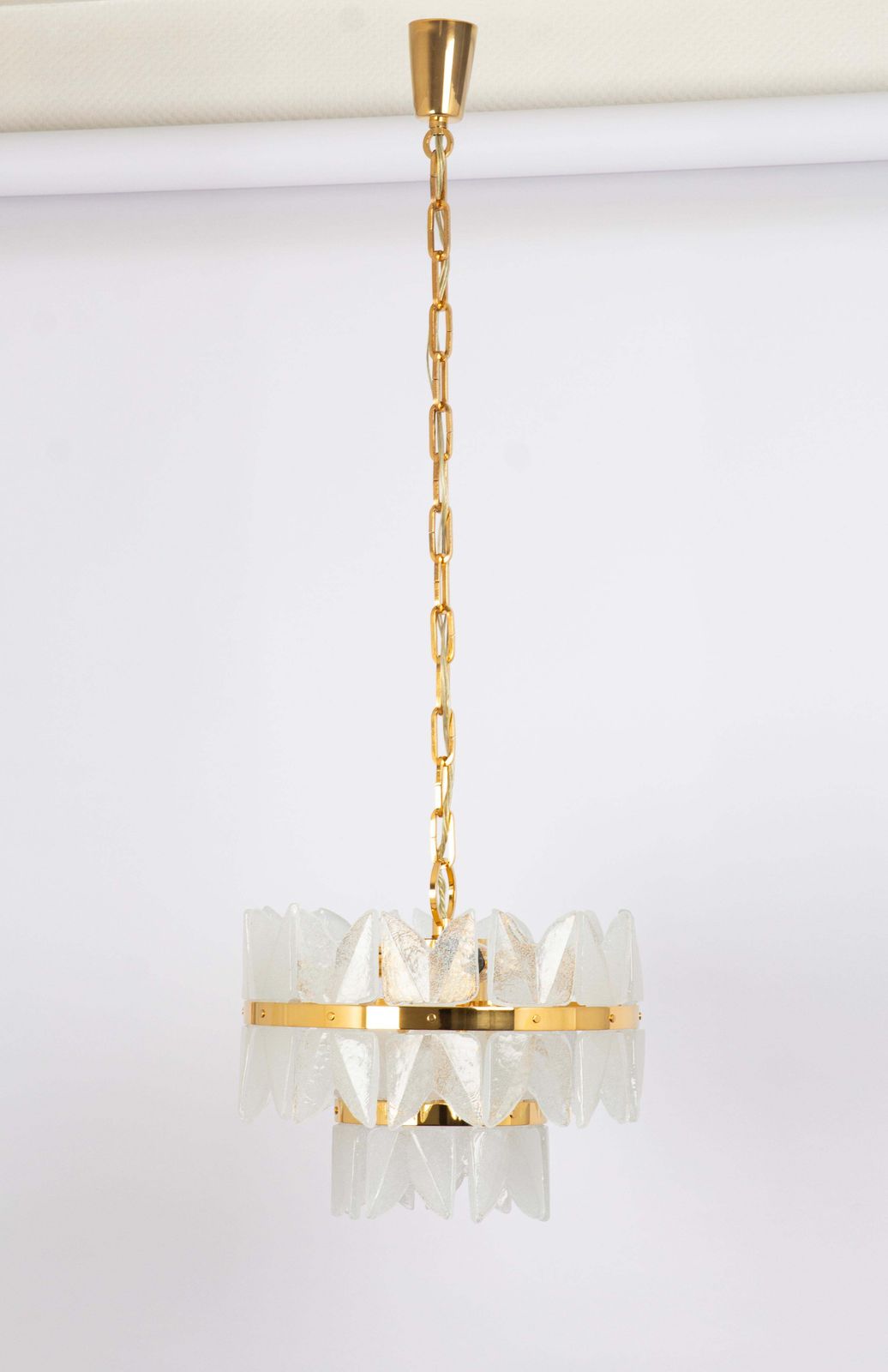 Gilt Brass, Crystal Glass Light Chandelier Corina, Kalmar, Austria, 1970 photo vinterior