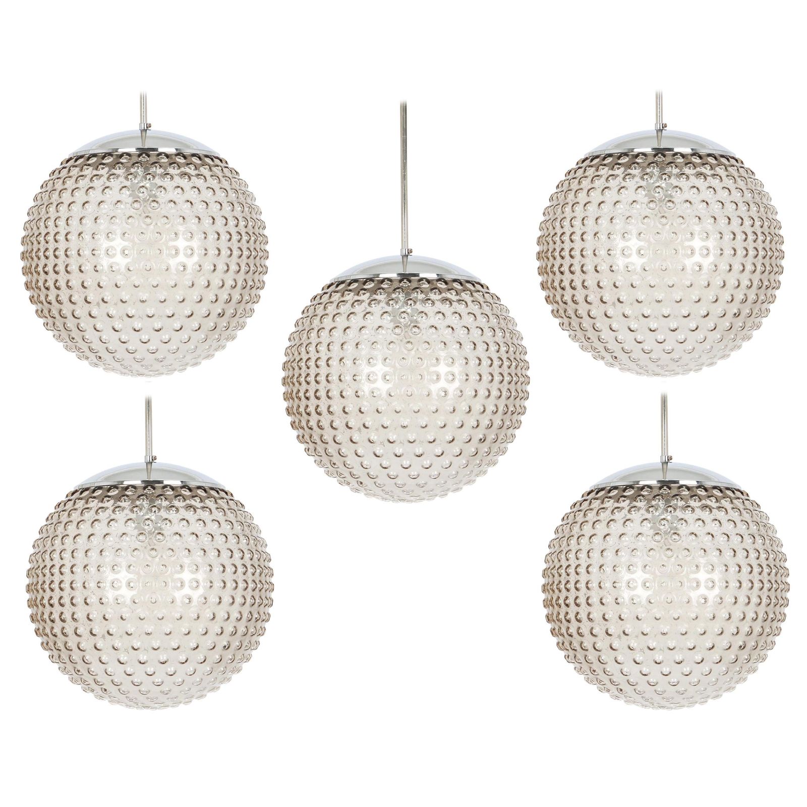 1 Of 12 Rare Designer Glass Pendant Lamp By Rolf Krüger For Staff, Germany 1970s