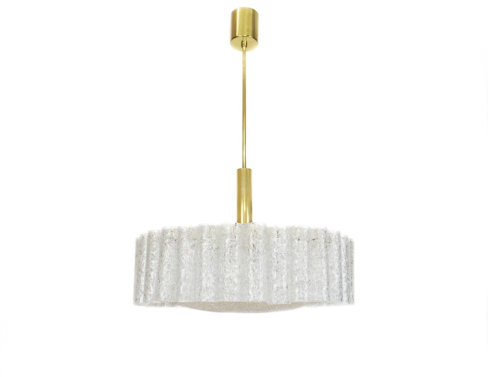 1 Of 2 Doria Ice Glass Tubes Chandelier With Brass Surround, Germany, 1960s photo furniture