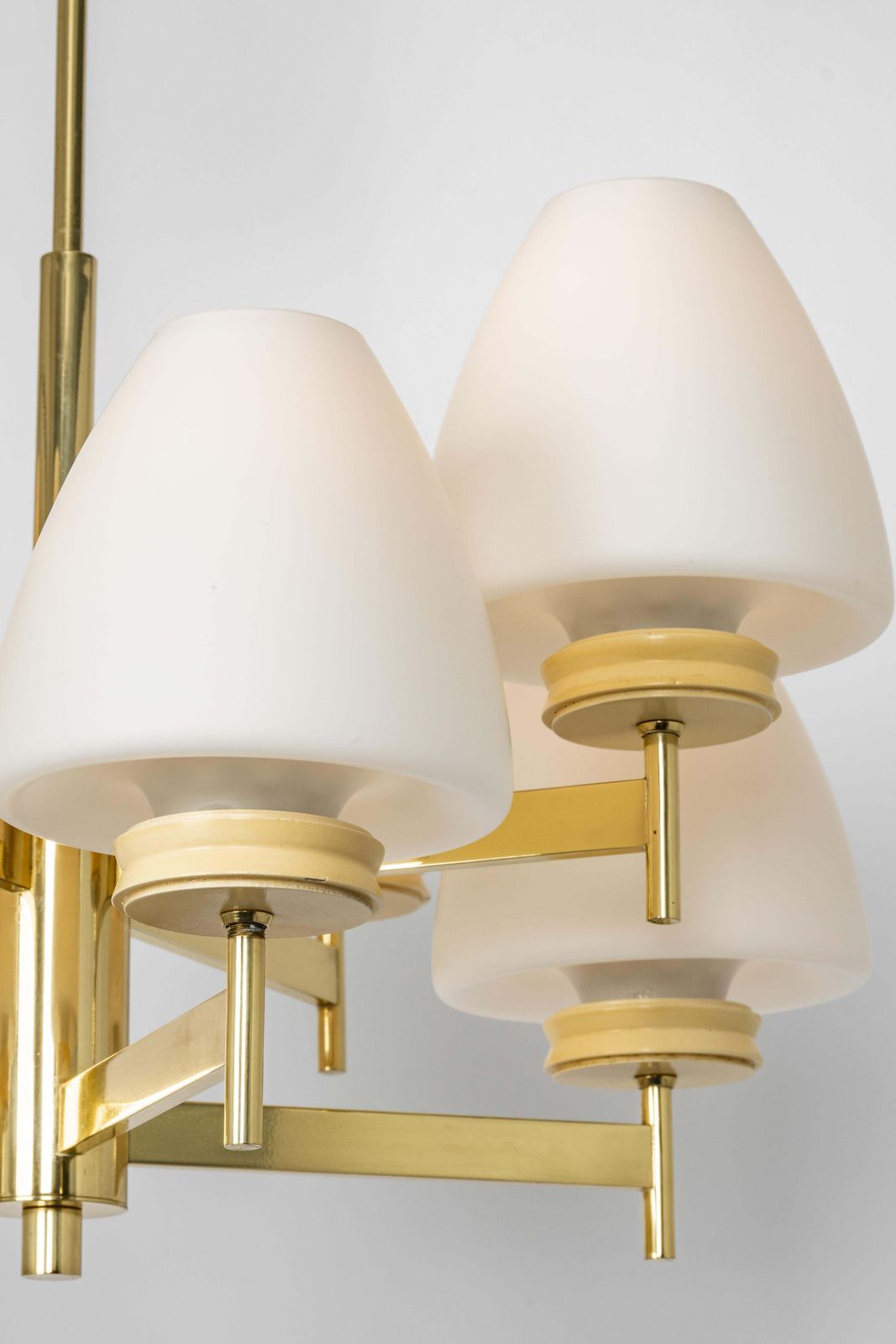 Stunning Sputnik Chandelier With Opal Glasses By Kaiser, Germany, 1970s photo buy