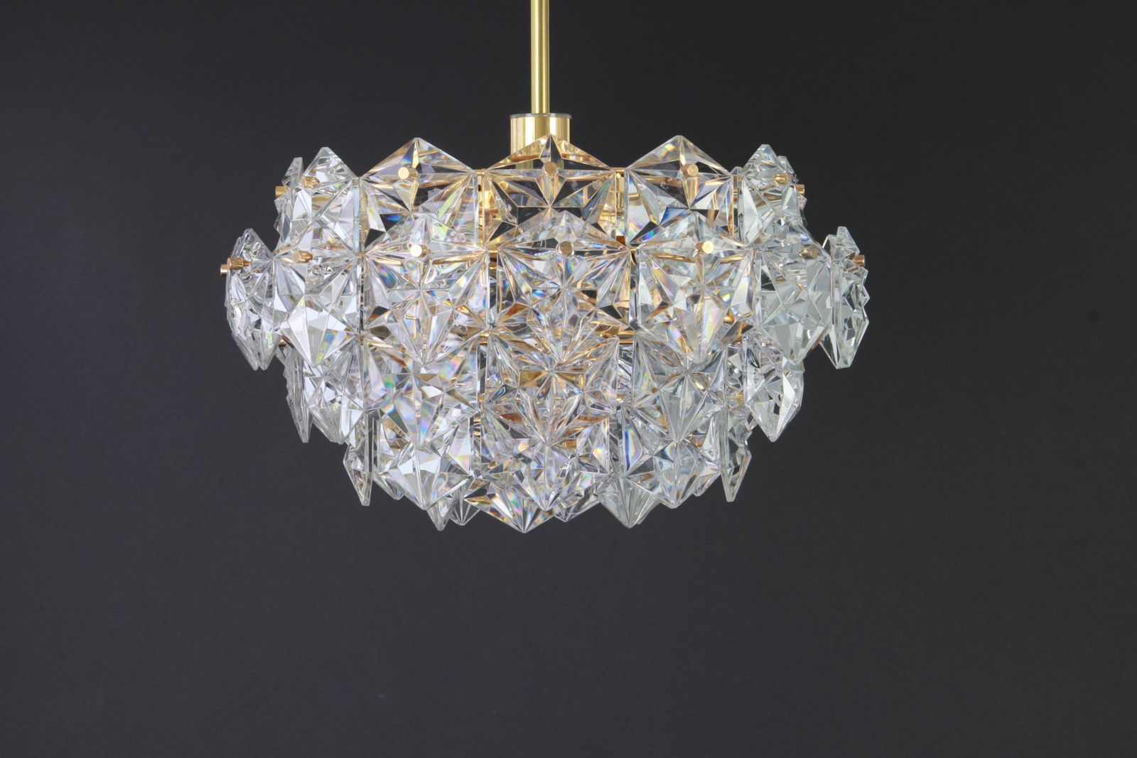 Gilt Brass And Crystal Glass Chandelier By Kinkeldey, Germany, 1970s photo furniture
