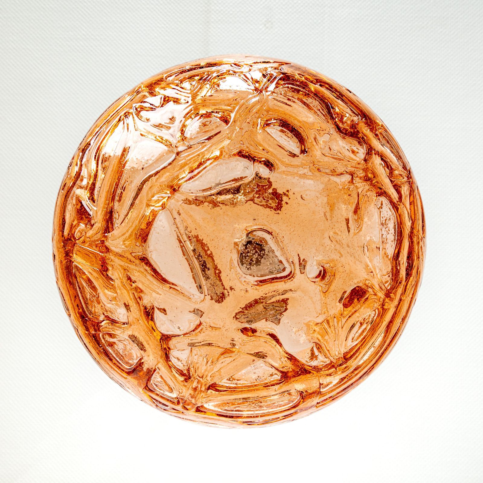 1 Of 2 Rare Pink Murano Ball Pendant Light By Doria, Germany, 1970s photo vintage