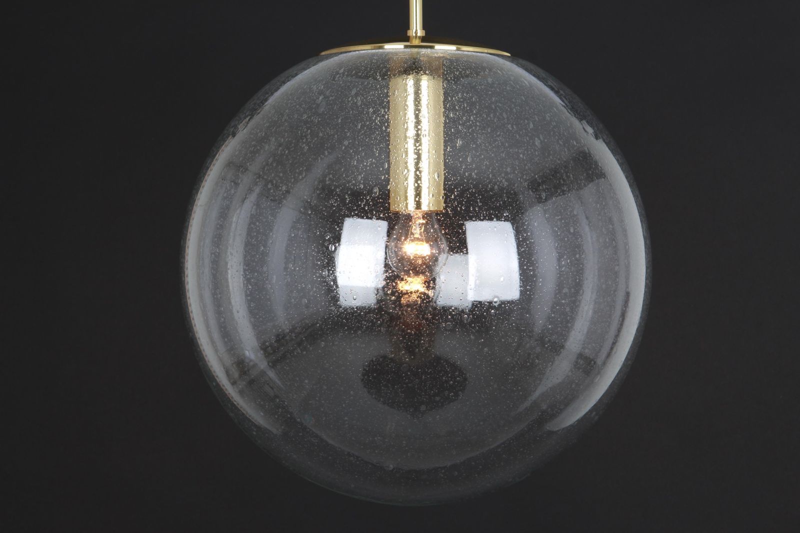 1 Of 5 Huge Limburg Glass Ball Pendant, Germany, 1970s photo 1204.0