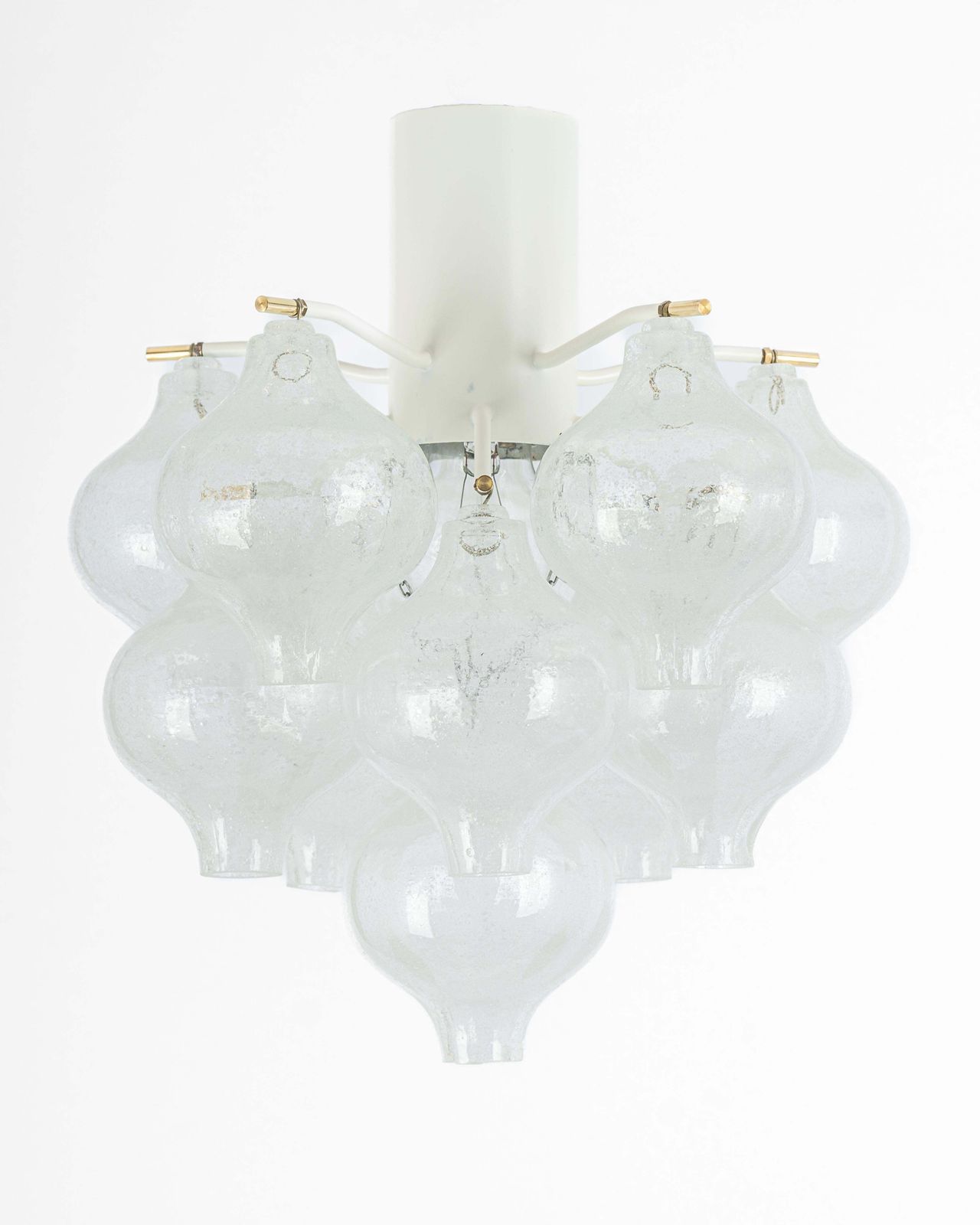 1 Of 2 Petite Tulipan Glass Flush Mount By Kalmar, Austria, 1960s photo vintage