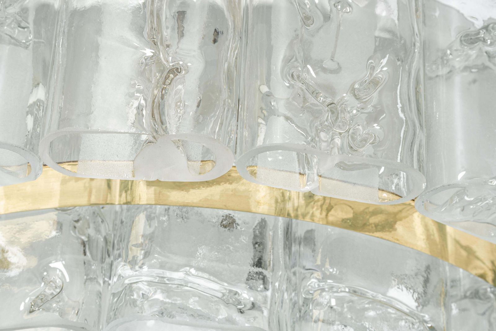 1 Of 3 Stunning Murano Glass Tubes Chandelier By Doria, Germany, 1960s photo buy