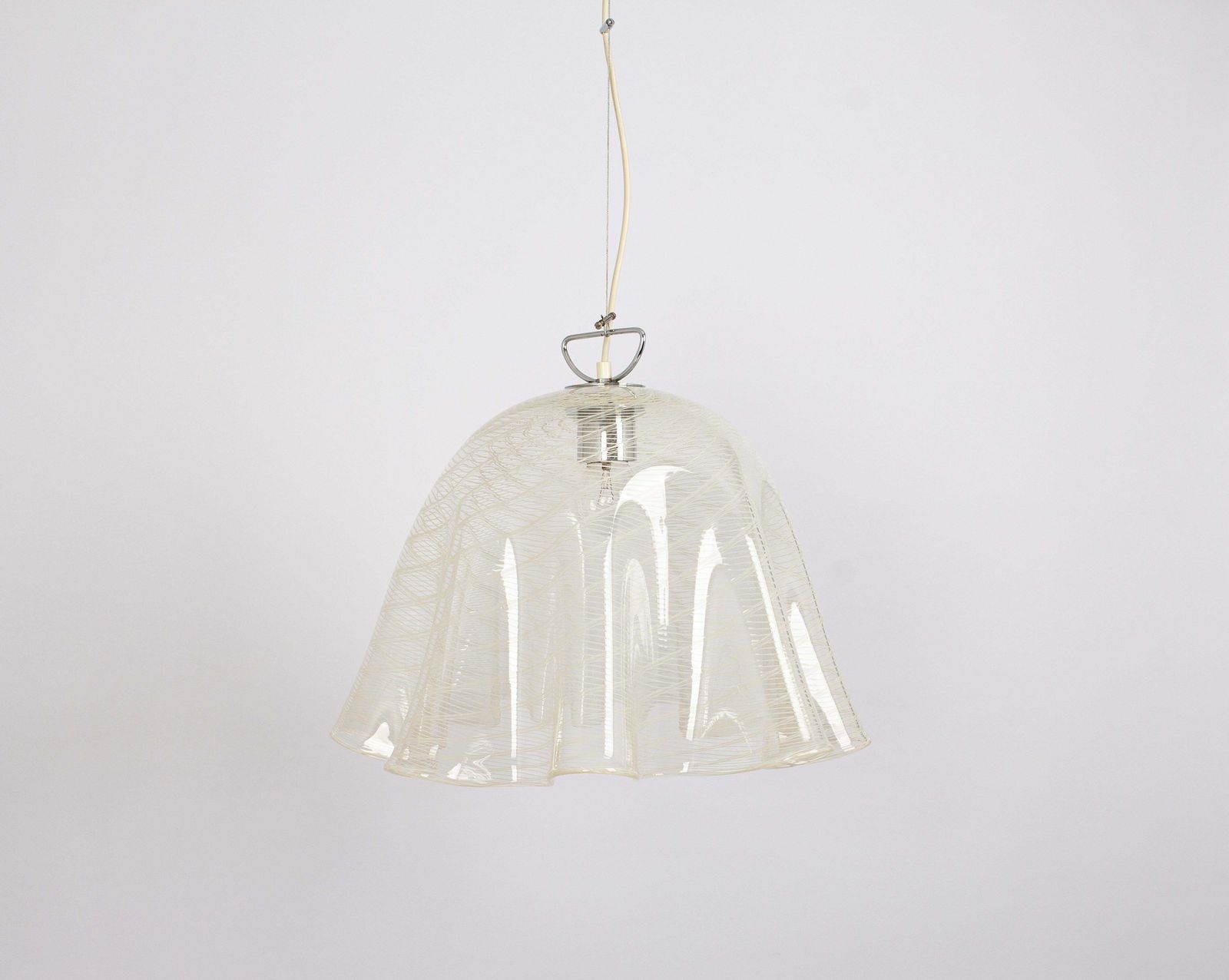 1 Of 2 Large Pendant Light By Kalmar Fazzoletto, Austria, 1970s photo buy