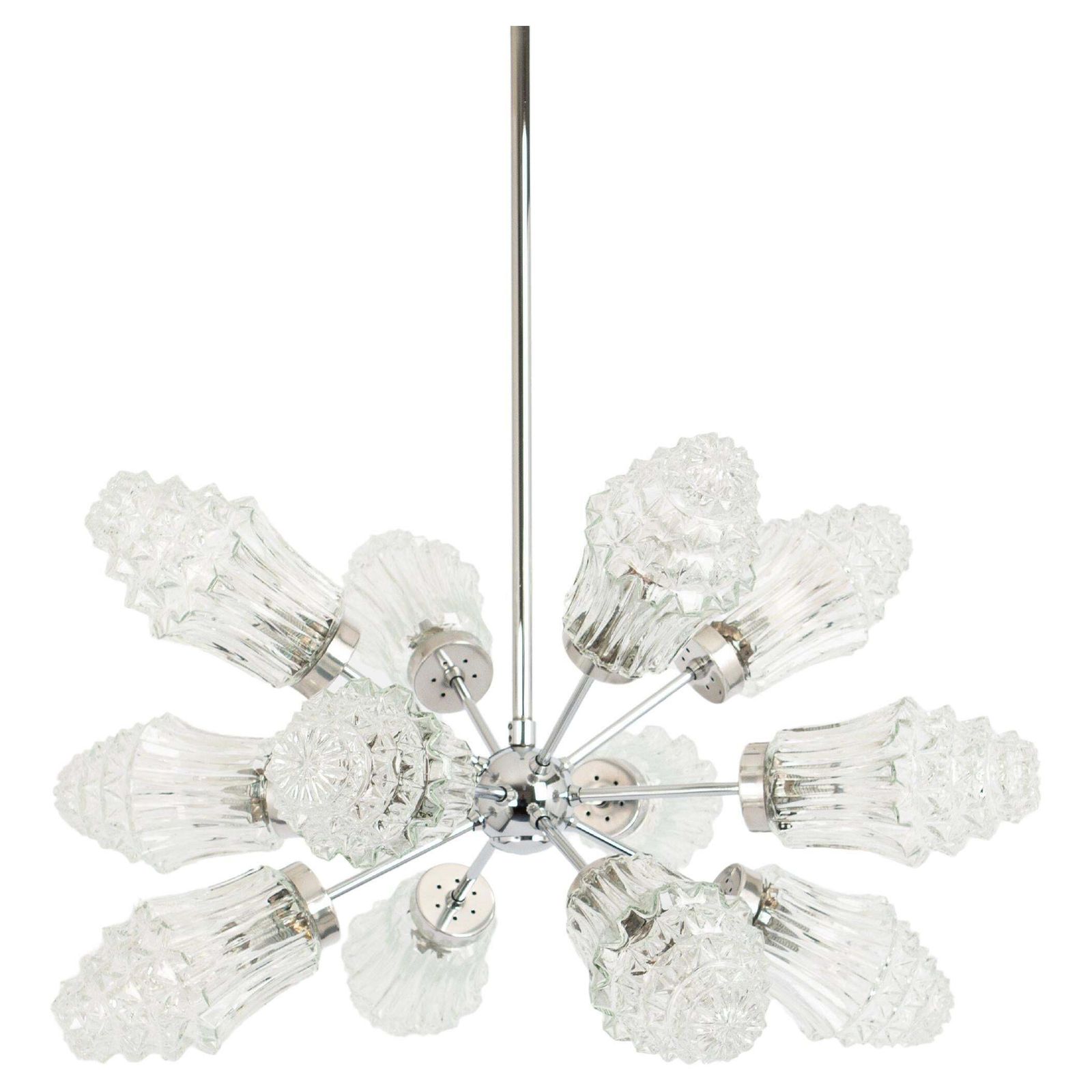 Stunning 12 Arm Sputnik Chandelier By Richard Essig, Germany, 1960s
