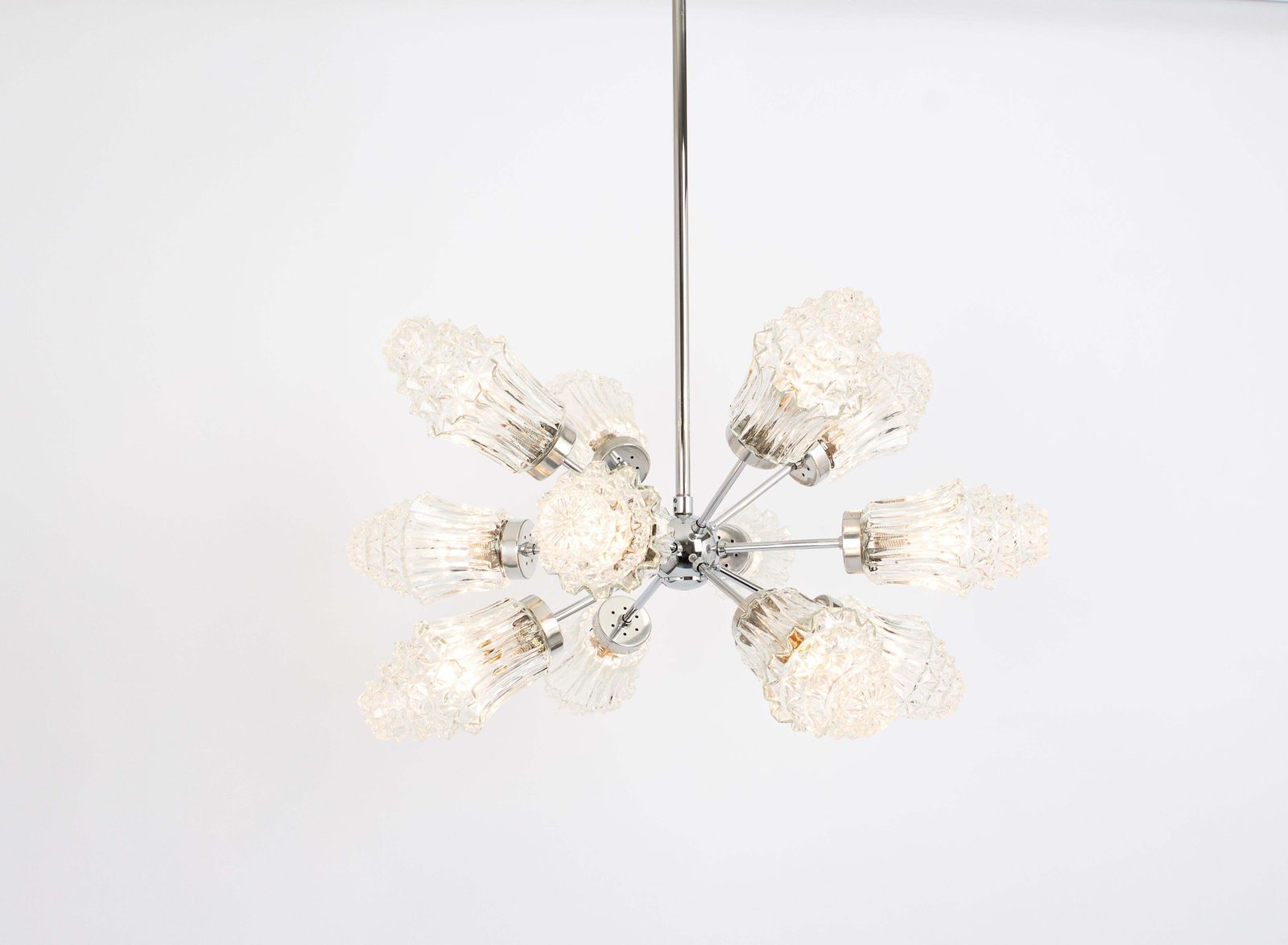 Stunning 12 Arm Sputnik Chandelier By Richard Essig, Germany, 1960s photo Lighting