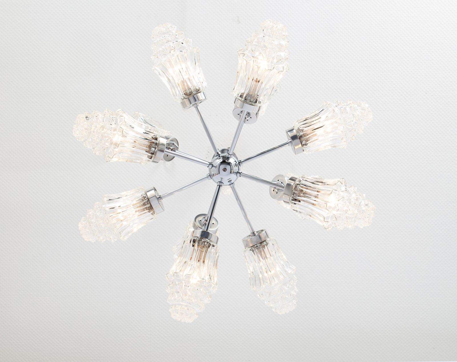 Stunning 12 Arm Sputnik Chandelier By Richard Essig, Germany, 1960s photo 1444.0