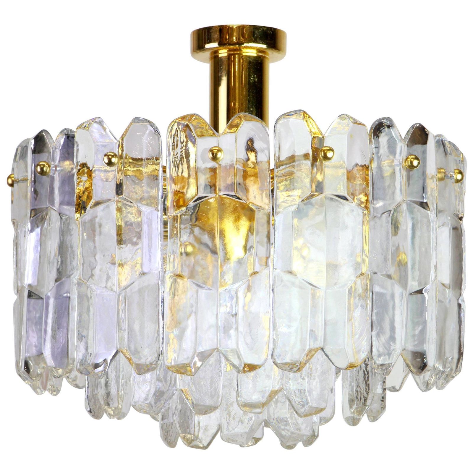 Stunning Brass Murano Glass Light Fixture Palazzo, Kalmar, Austria, 1970s photo furniture