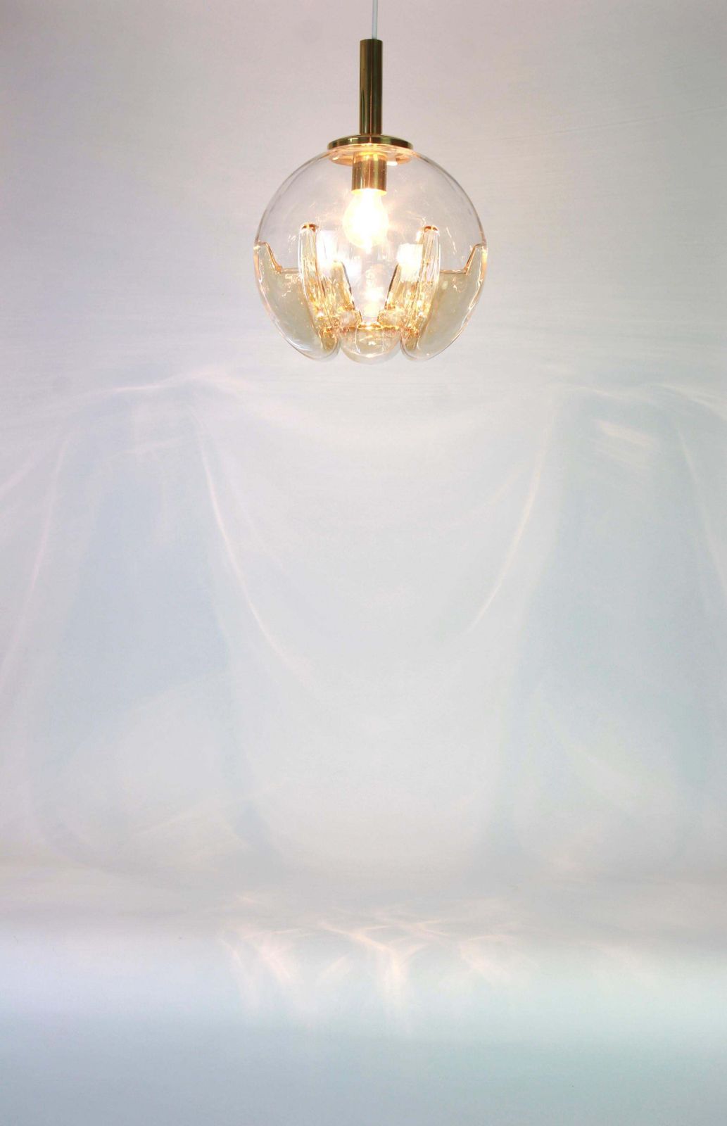 1 Of 2 Murano Ball Pendant Light By Doria, Germany, 1970s photo furniture