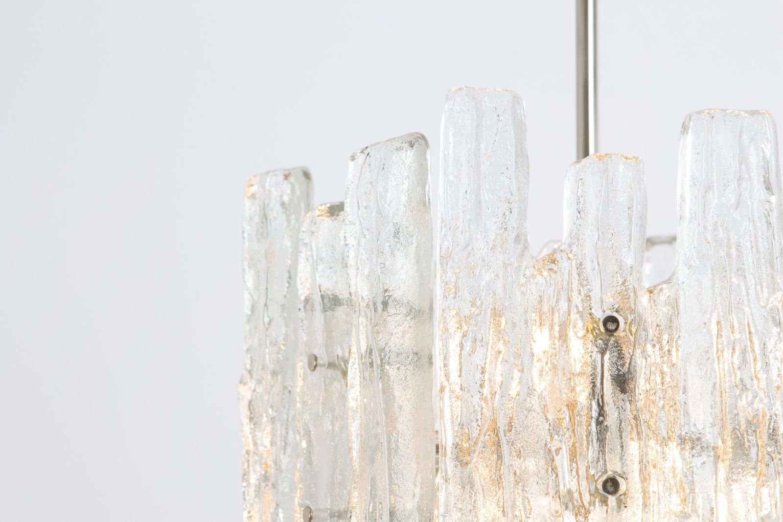 1 Of 2 Petite Murano Ice Glass Chandelier By Kalmar, Austria, 1960s photo 1161.0