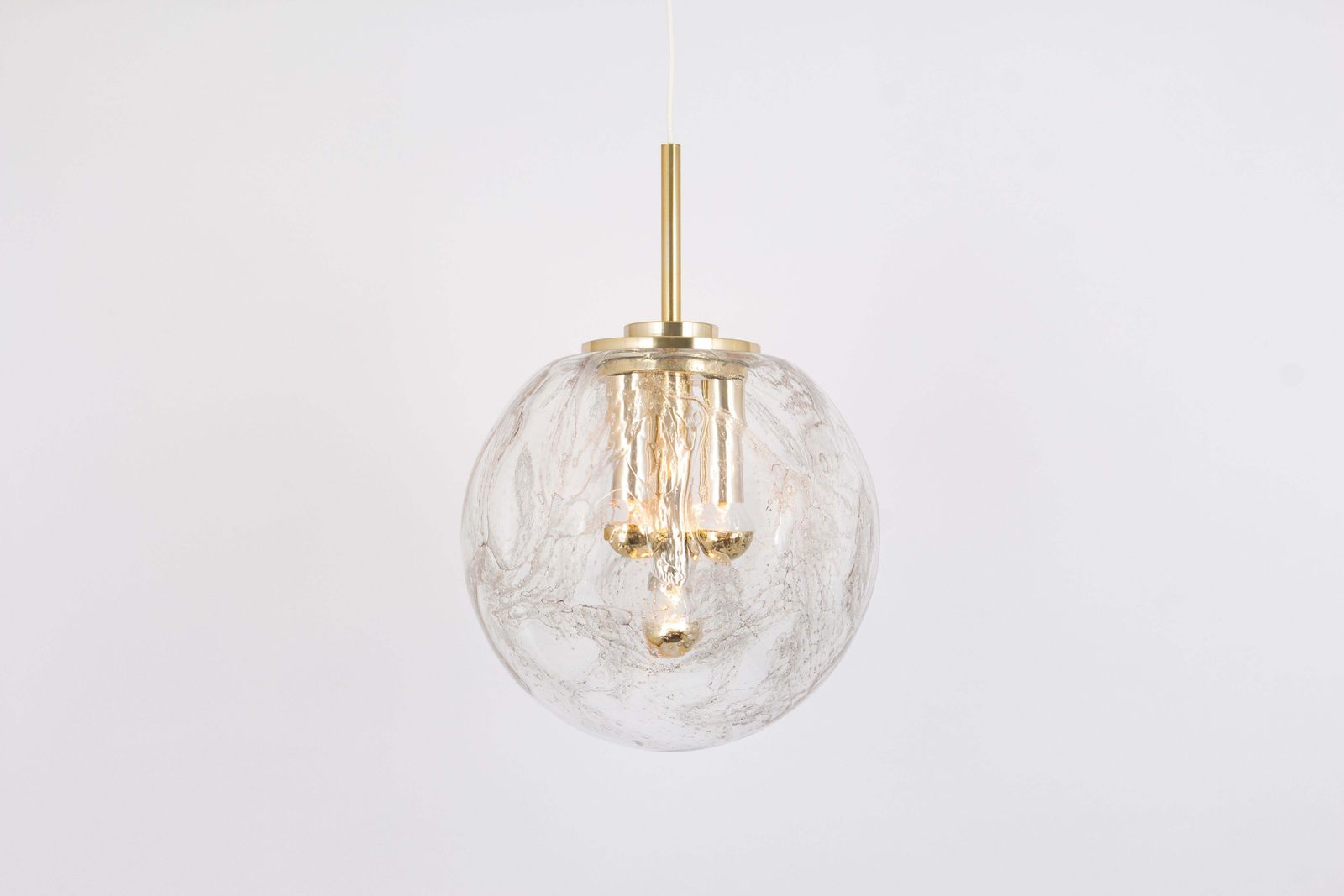 1 Of 2 Large Sputnik Big Ball Pendant By Doria, Germany, 1970s photo Lighting