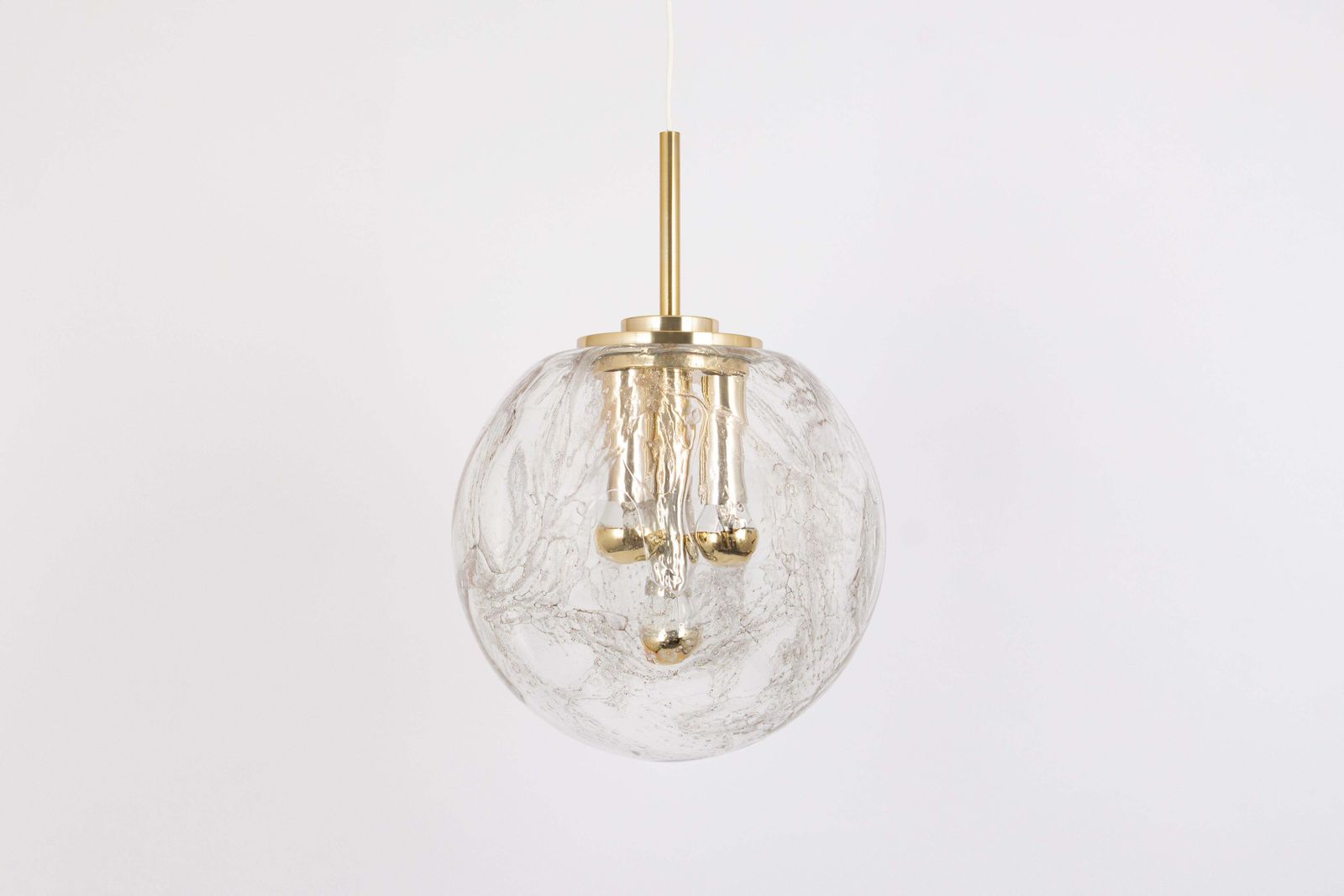 1 Of 2 Large Sputnik Big Ball Pendant By Doria, Germany, 1970s photo buy