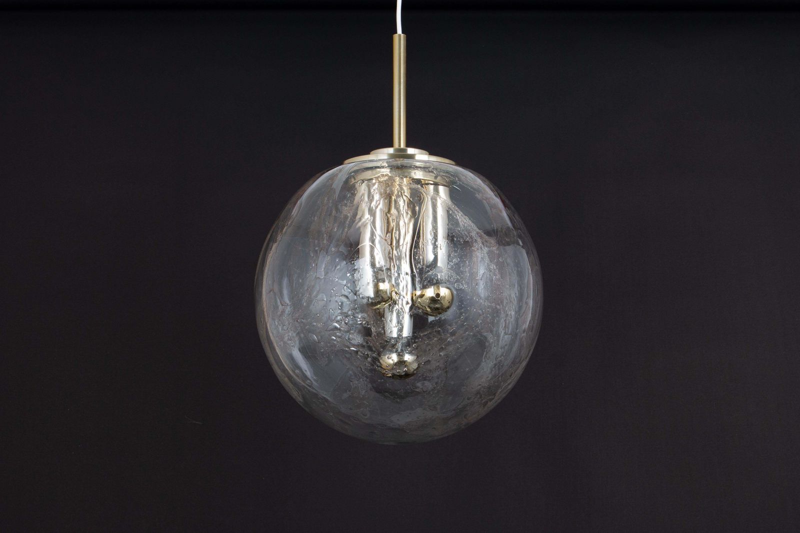 photo for sale 1 Of 2 Large Sputnik Big Ball Pendant By Doria, Germany, 1970s