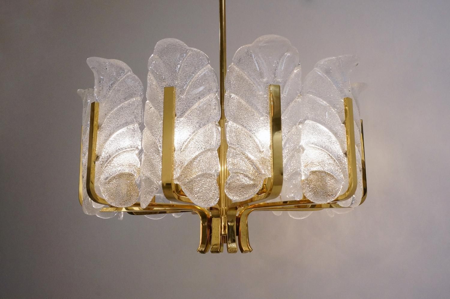photo furniture 1 Of 2 Stunning Carl Fagerlund Chandelier Murano Glass Leaves, 1960s