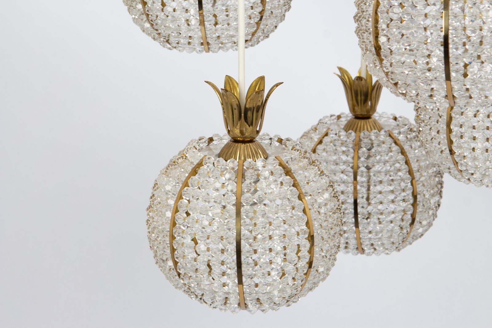Cascade Pendant Lamp By Emil Stejnar For Rupert Nikoll, Pineapple Design, 1960s photo Lighting