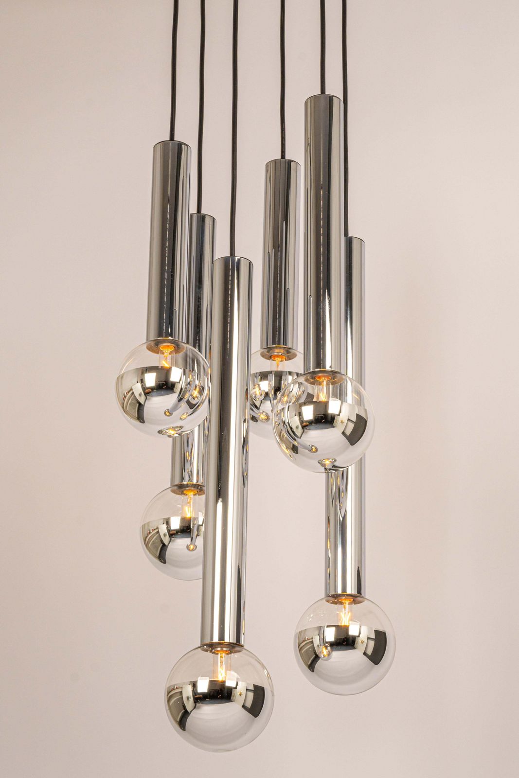 1 Of 2 Large Designer Cascading Chandelier For Staff Leuchten, Germany, 1970s photo 1461.0
