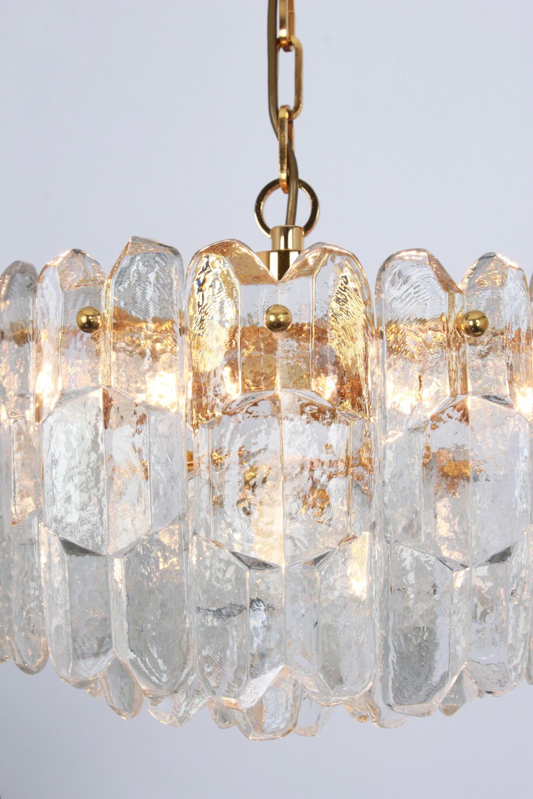 photo furniture 1 Of 2 Gilt Brass, Crystal Glass Light Chandelier Palazzo, Kalmar, Austria, 1970