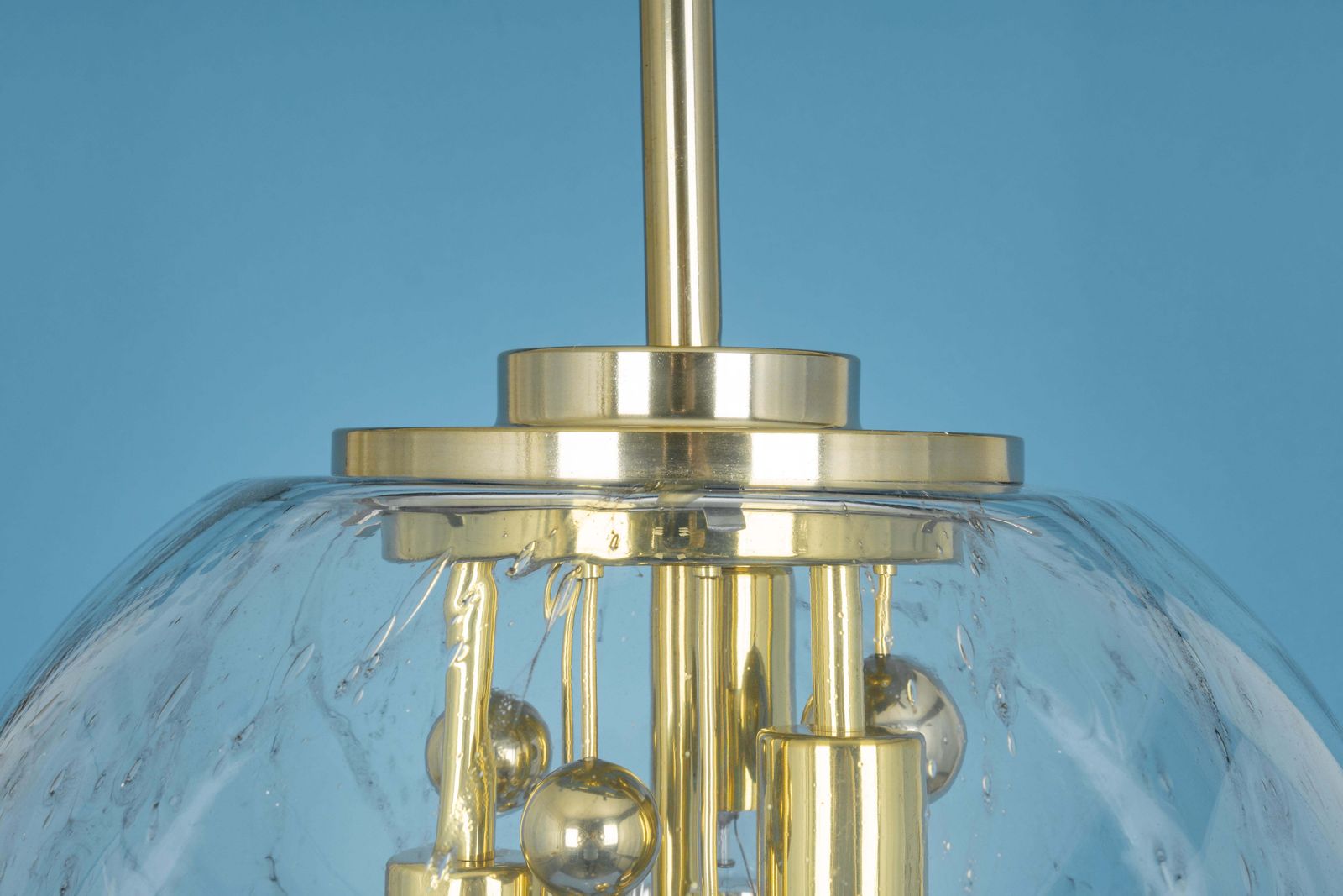 Lighting 1 Of 3 Large Sputnik Big Ball Pendant By Doria, Germany, 1970s photo