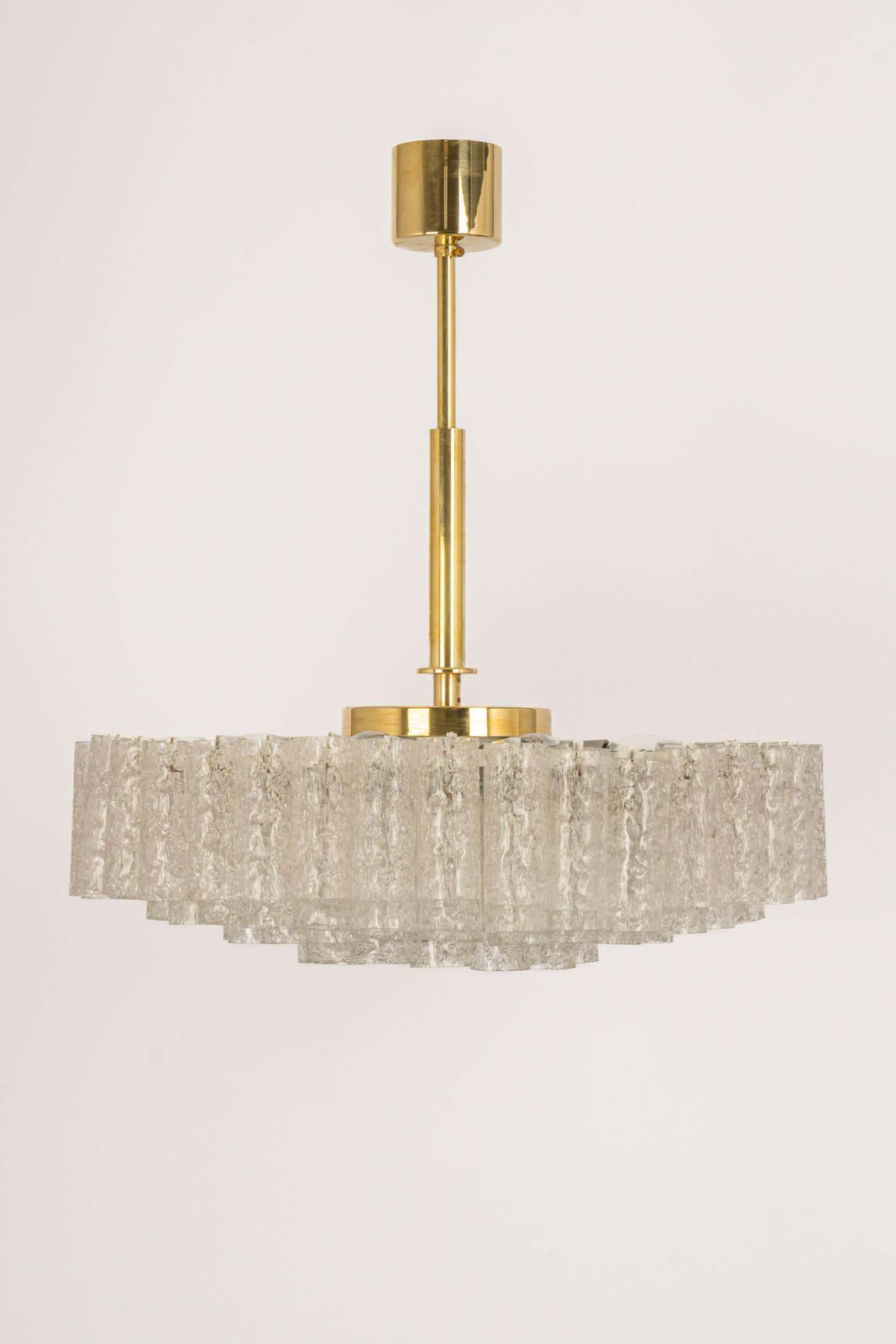Large Doria Ice Glass Tubes Chandelier, Germany, 1960s photo furniture