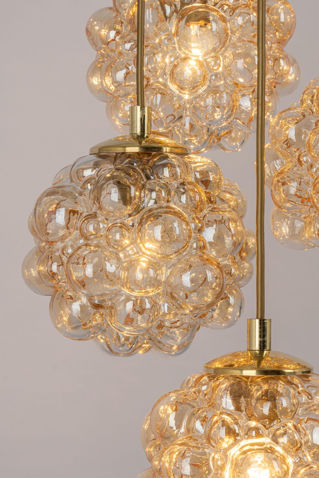 Large Cascading Chandelier Bubble Glass Limburg, Germany, 1970s photo buy