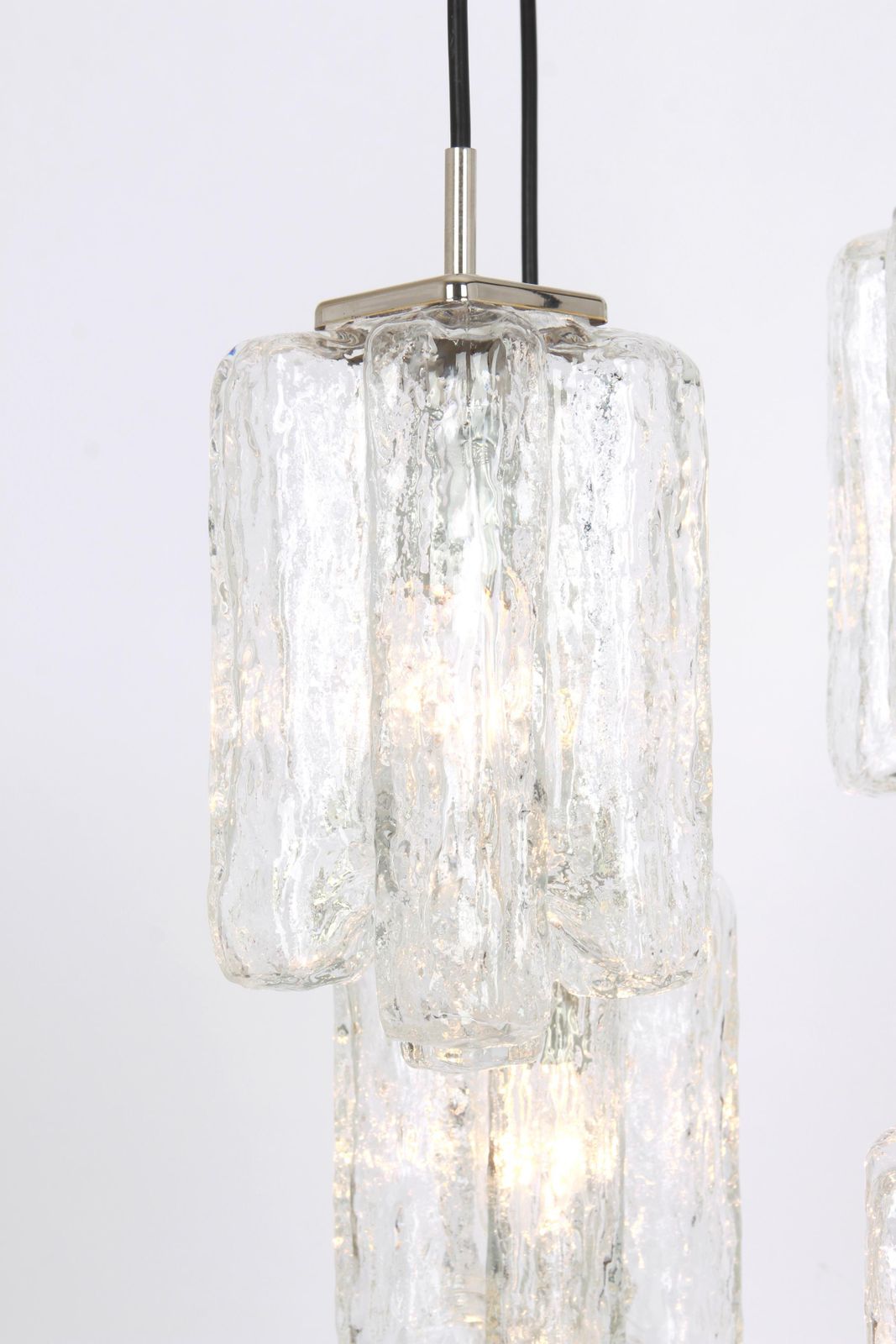 Stunning Designer Cascading Chandelier Murano Glass By Kalmar, Austria, 1970s photo vinterior