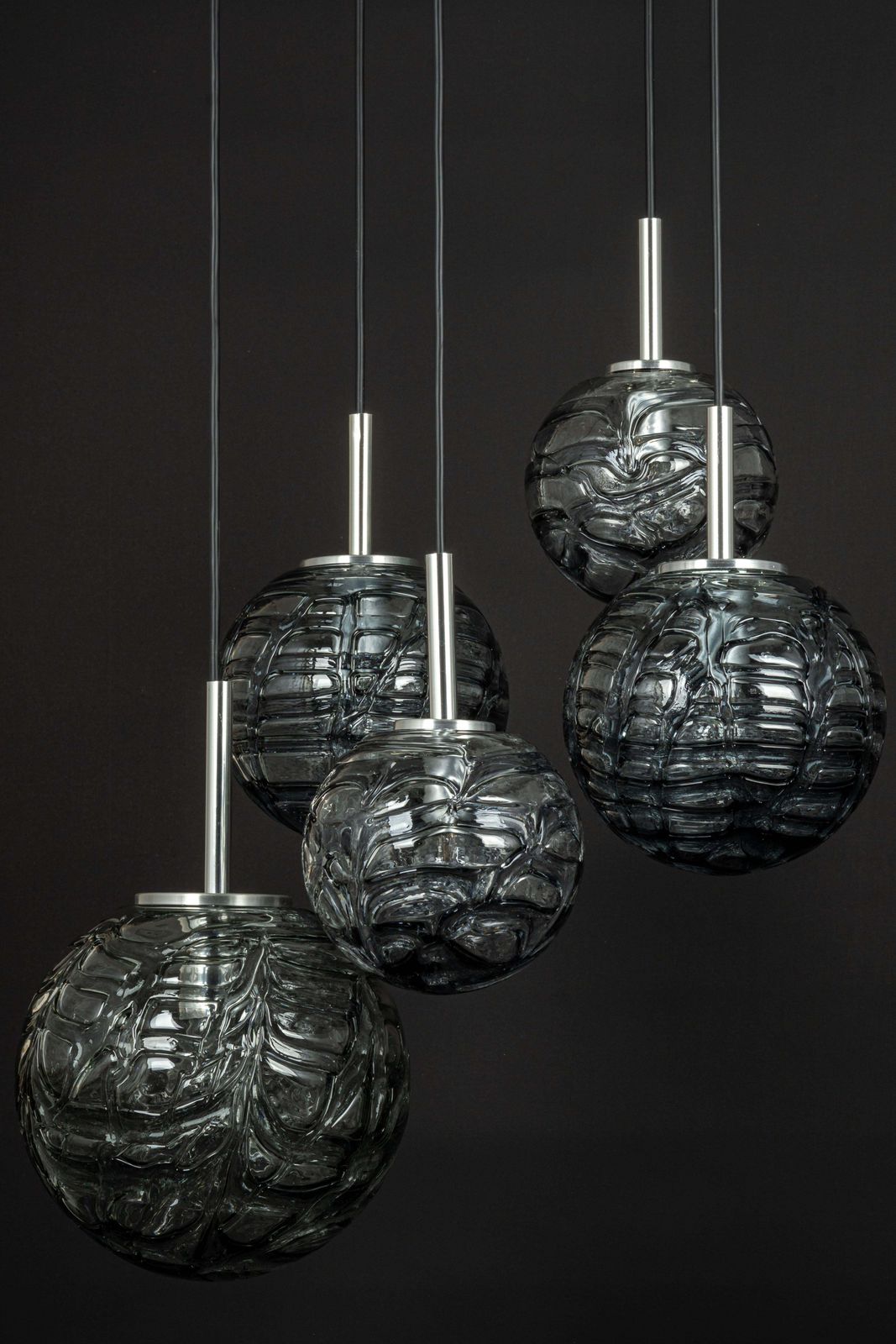 photo for sale Large Designer Cascading Chandelier Murano Glass By Doria, Germany, 1970s