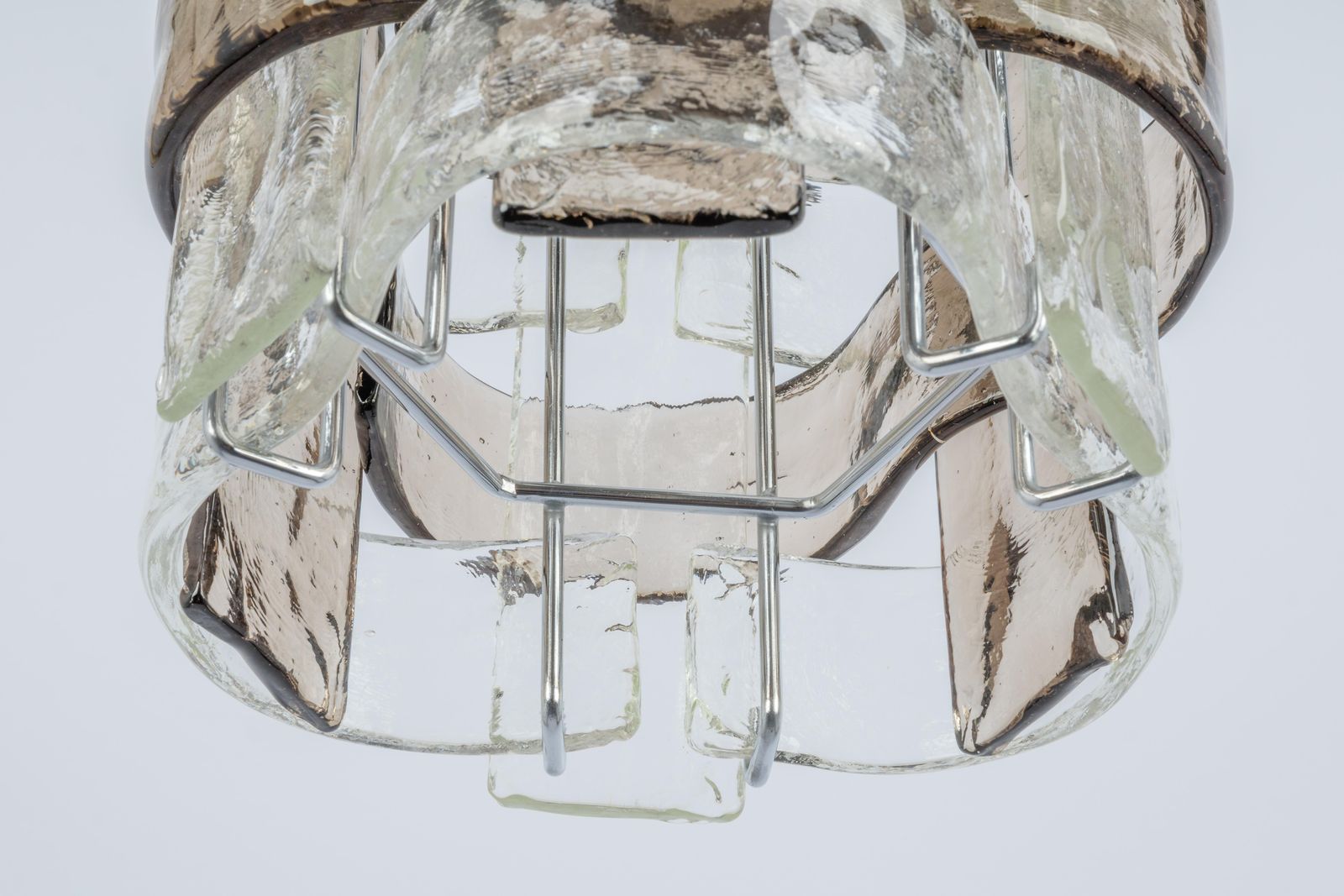 1 Of 2 Murano Glass Pendant Lights Designed By Carlo Nason For Mazzega, 1970s photo Lighting