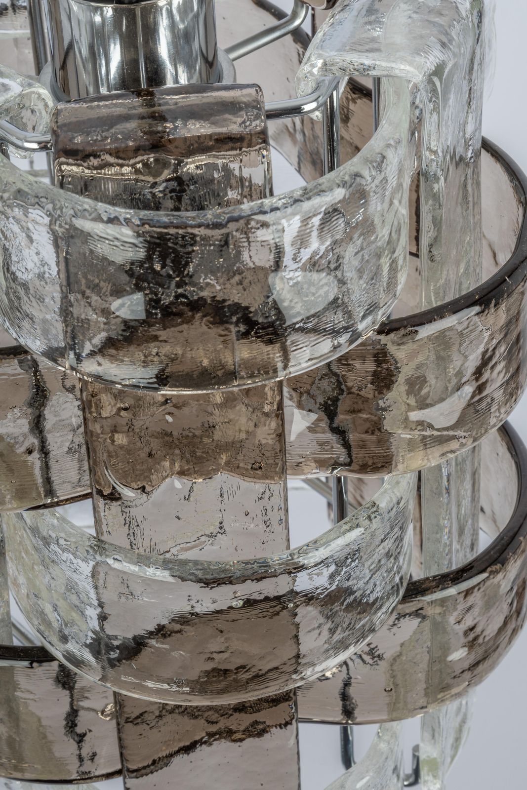 1 Of 2 Murano Glass Pendant Lights Designed By Carlo Nason For Mazzega, 1970s photo vinterior