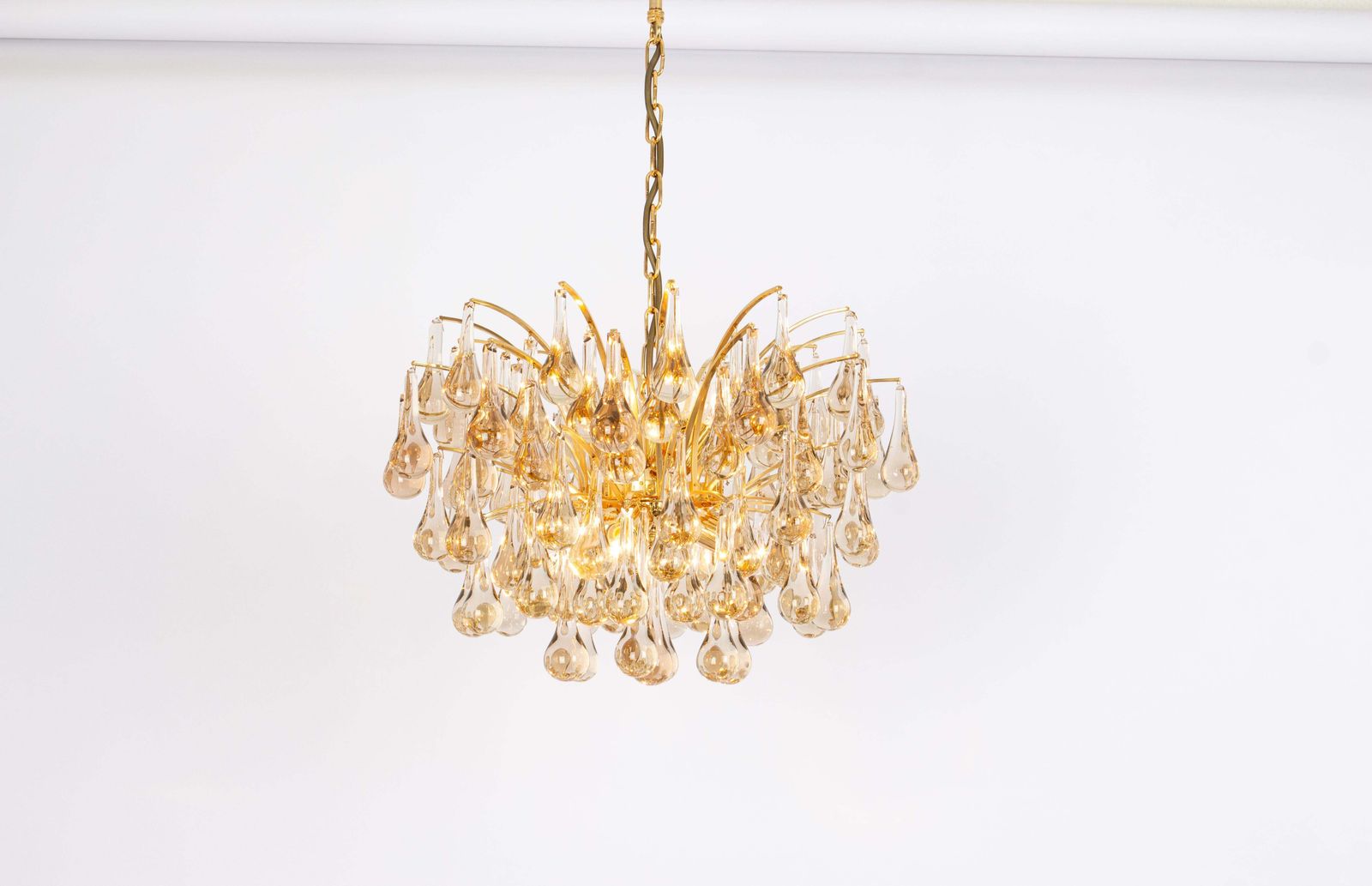 Large Murano Glass Tear Drop Chandelier, Christoph Palme, Germany, 1970s photo 2235.0